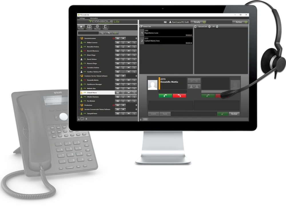 Postazione operatore accessibile per centralinisti non vedenti